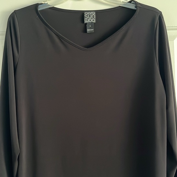 Flutter Cuff Asymmetrical Side Vent Tunic by Clara Sun Woo - Picture 2 of 9